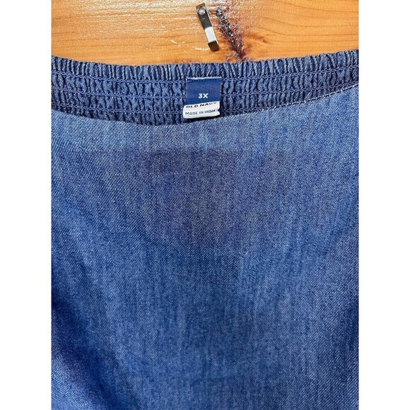 NWT 3XL Old Navy Womens Tie-Strap Denim Dainty Mini Cami Shift Dress in Blue - Picture 3 of 6